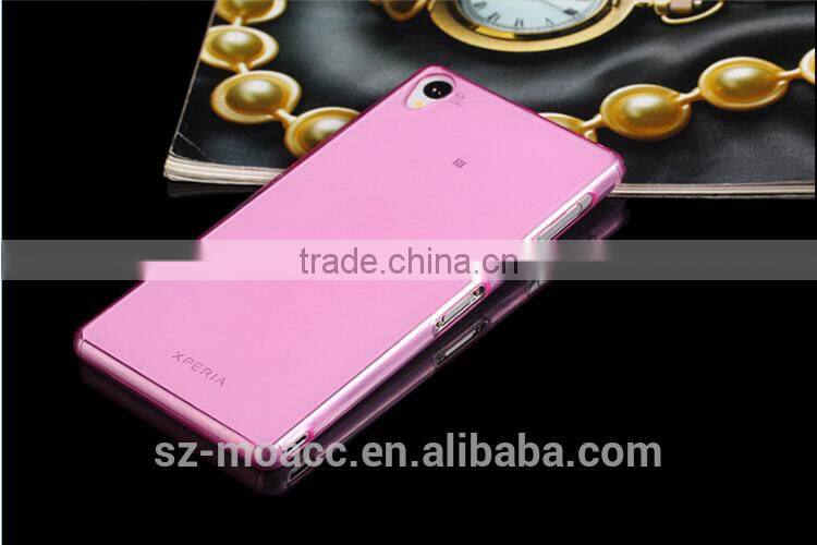 Hot selling soft clear transparent TPU case for sony xperia z3