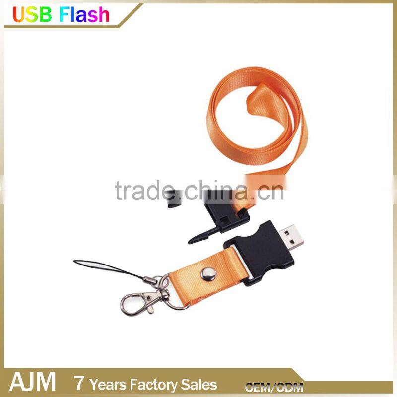 lanyard neck strap usb flash drive wholesale promotional gift 2/4/8g