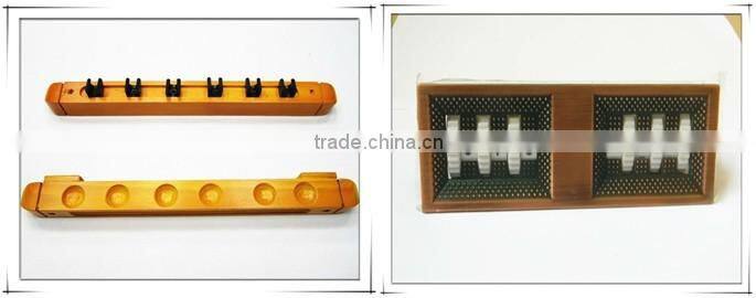 Brass billiard scoreboard for cue rack