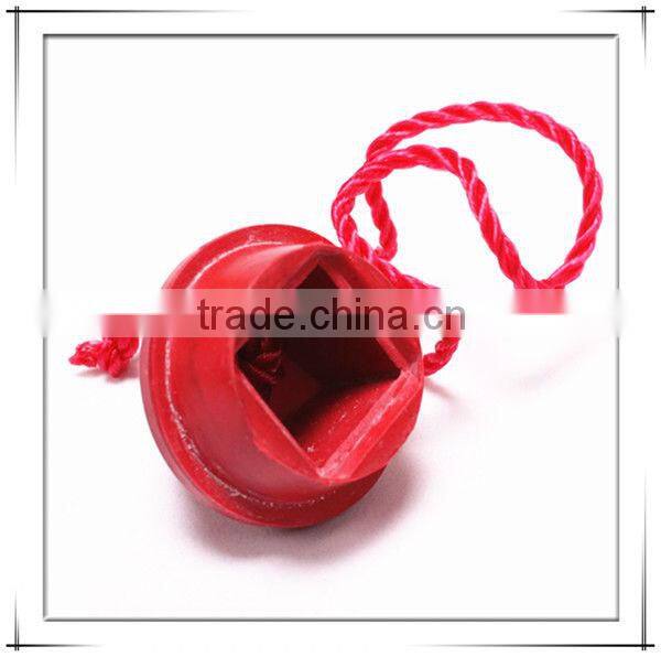 Red Rubber Billiard Chalk Holder With Rope