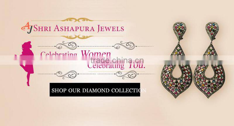 Stylish Stud !! Blue Sapphire & Diamond 925 Sterling Silver Earring, Silver Jewelry, 925 Sterling Silver Jewelry