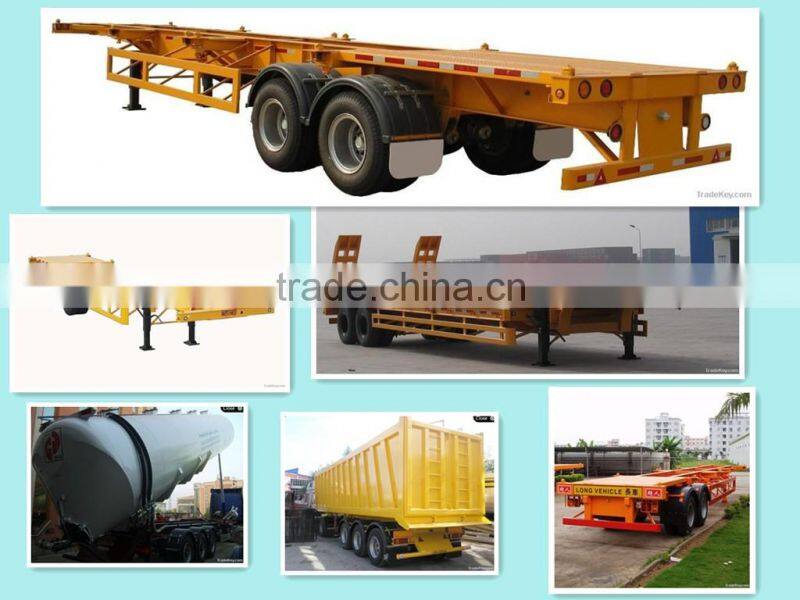 A single operation used 40ft flatbed container semi trailer