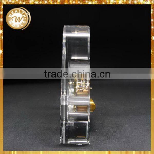 Contemporary hot selling crystal table clock with logo