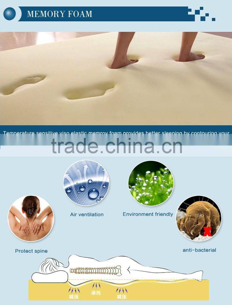 Bedroom furniture 8 bamboo fabric viscose elastic memory foam topper