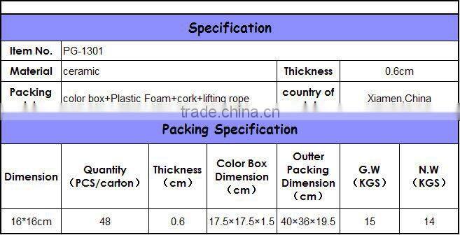 ECO-friendly butterfly shaped Ceramic wall decor/Trivet