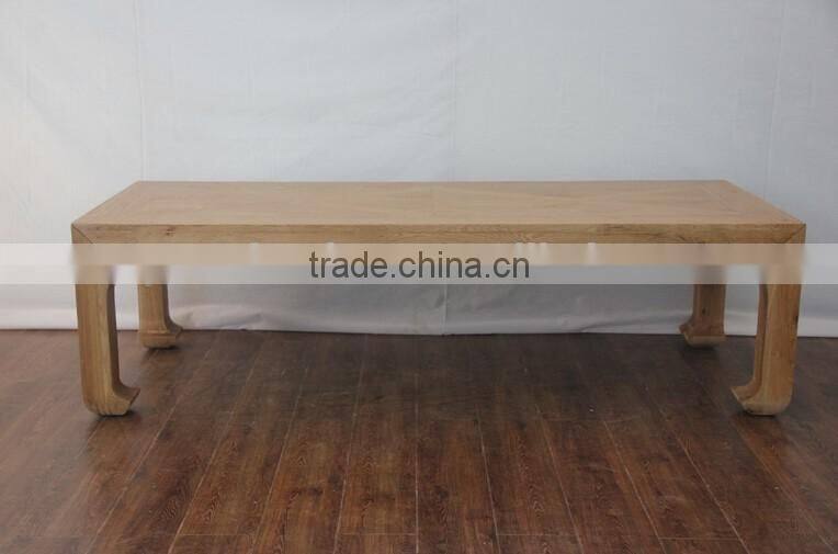 French Provincial Furniture Rustic Cross Wood Top Coffee Table Sofa Table