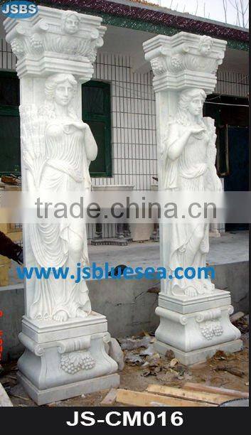 Polished Marble Column Statue