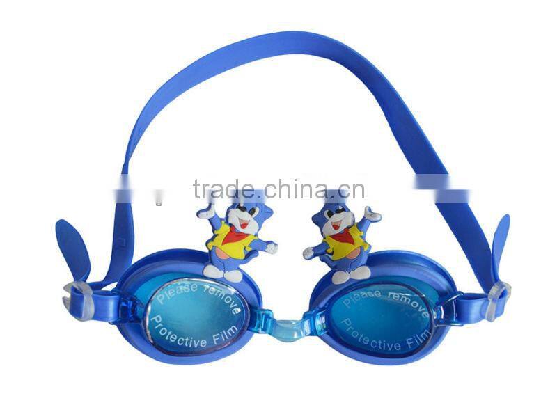 Cartoon silicone swim goggles for children