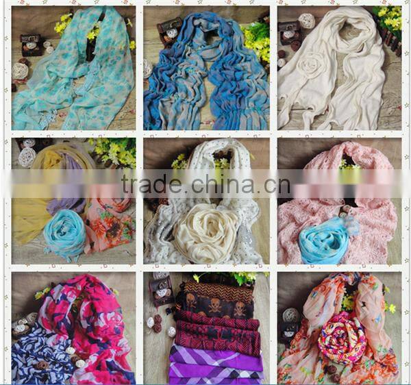 2015 hot sale big size square long neck scarf