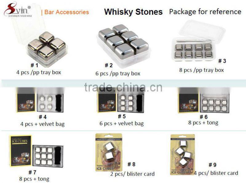 Best gift for boyfriend ! Perfect Stones for Wine ! Whisky Stones Set 304 Stainless Steel Ice Cubes