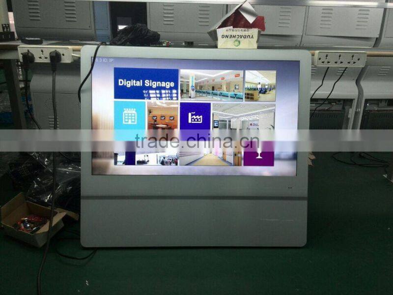 21.5 inch digital touchscreen AD lcd display,USB card wall mounted touch screen kiosk,table design touch