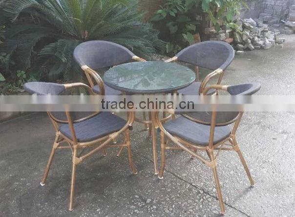 bamboo look french rattan bistro chair