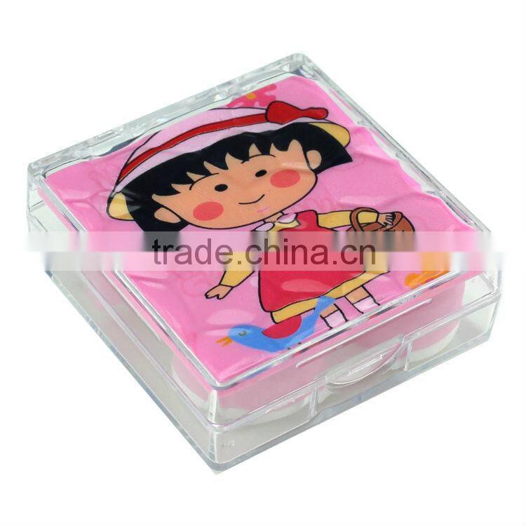 Wholesale price cute lovely colorful contact lens case