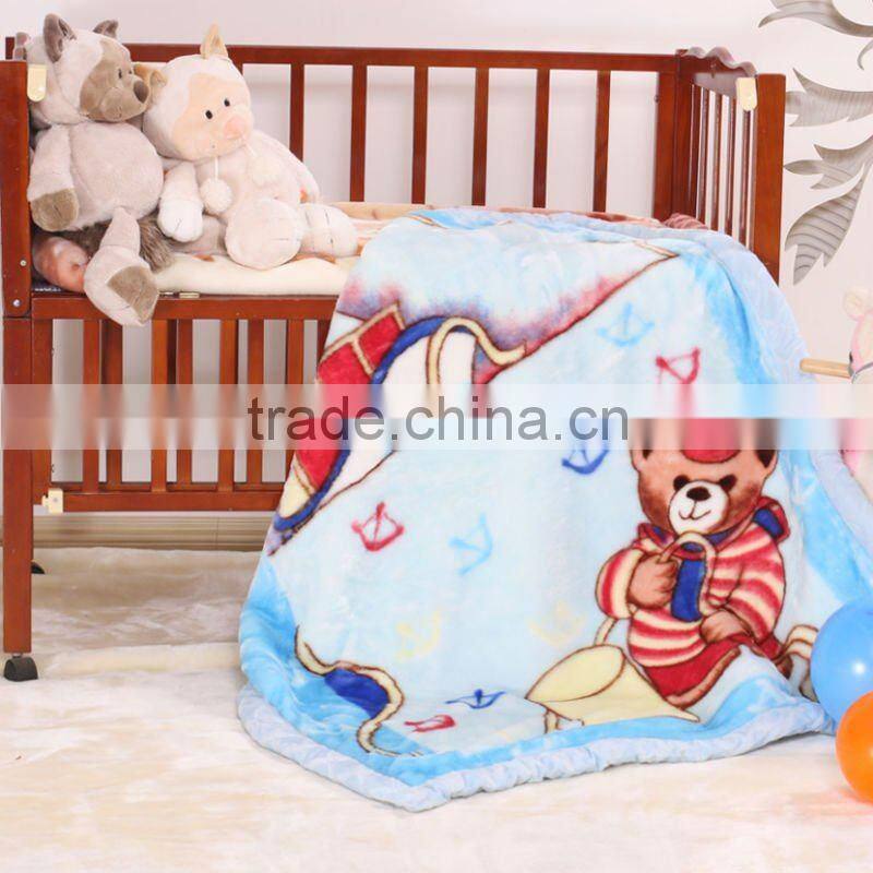 100% polyester super soft 2 ply baby blanket