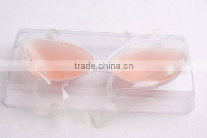 Customized Cheap Nude Ladies Sexy Fashion Seamless Bra With Clear Transparent Straps