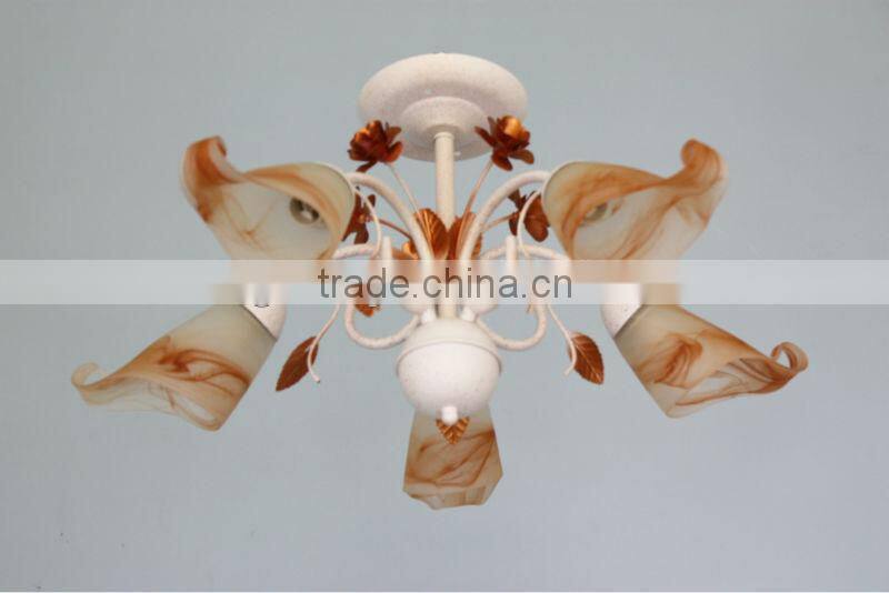 Antique zhongshan newest flower lamp & glass ceiling lamp 8422-3