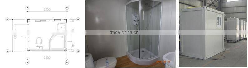 hot sale biodegradable landwasher mobile environmental container toilet with trailer