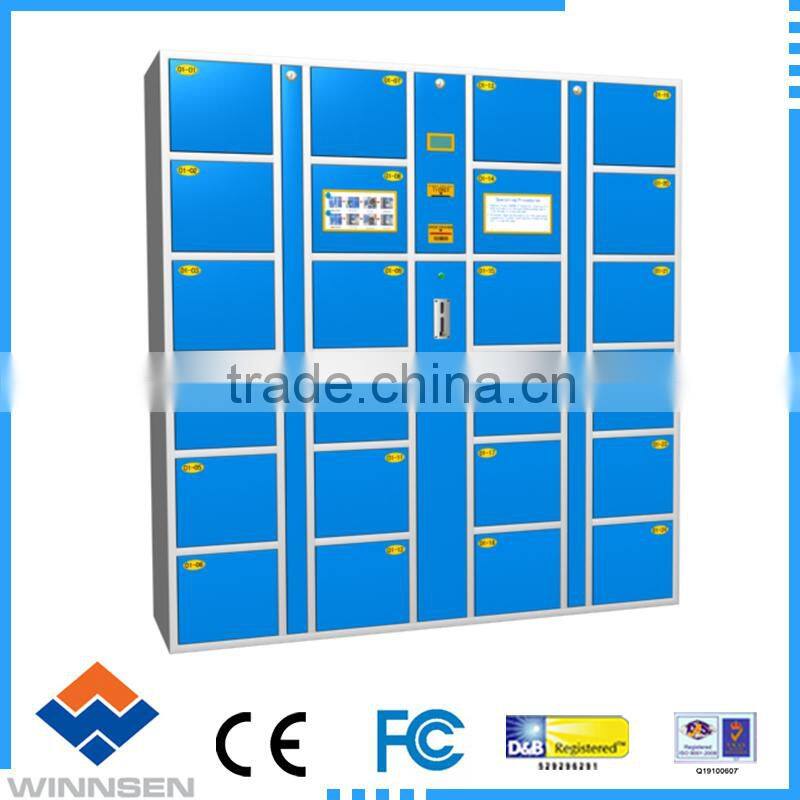 Electronic lock easy to operate metal supermarket storage locker