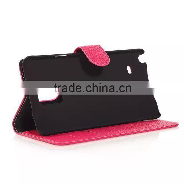 Litchi Pattern cell phone wallet leather case for Samsung Galaxy Note 4 F-SMNOTE4LC002