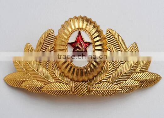 Custom gold Star Russian pin badge, engraved 3d wing metal lapel pins, metal pin badges with butterfly clasp