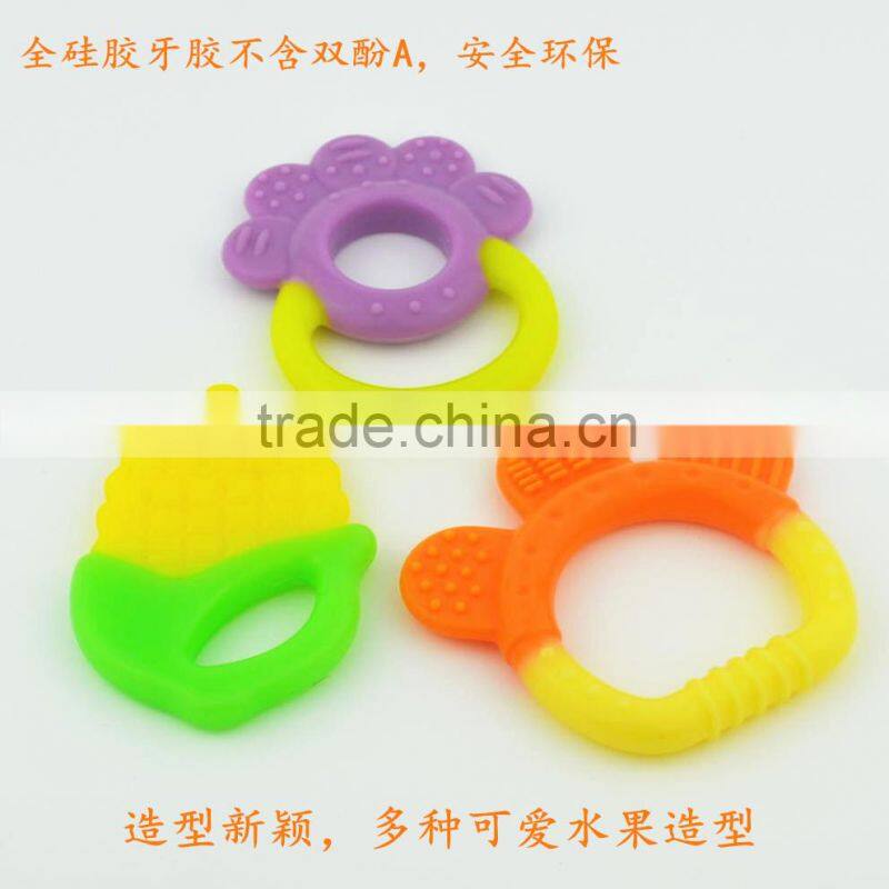 New Product Food Grade silicone funny baby fruit teether