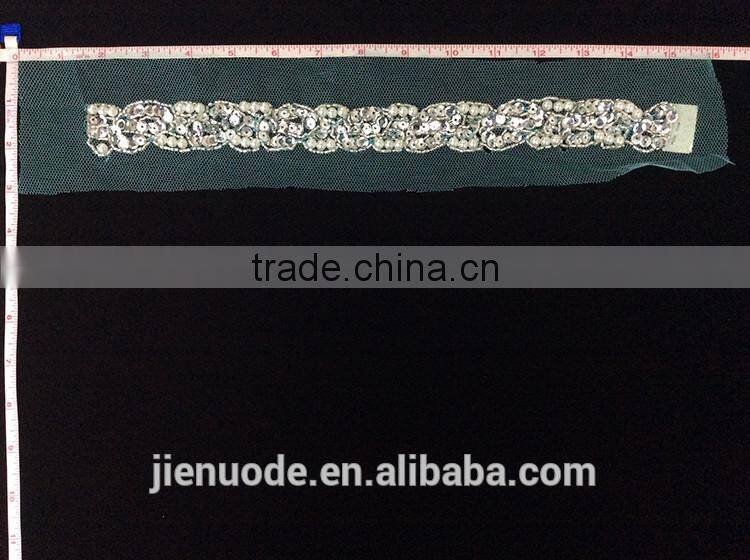 New Style Custom Design Wedding Dress Eco-Friendly Beads Handmade Collar Bead Trim