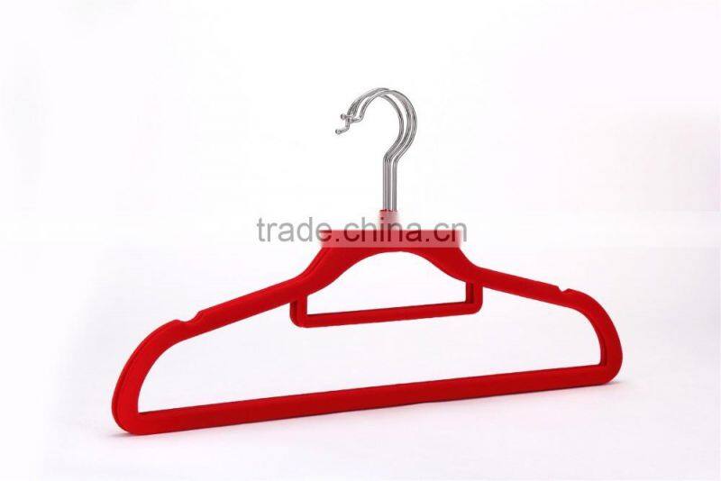 standby velvet flocked clothes hangers and racks with notches