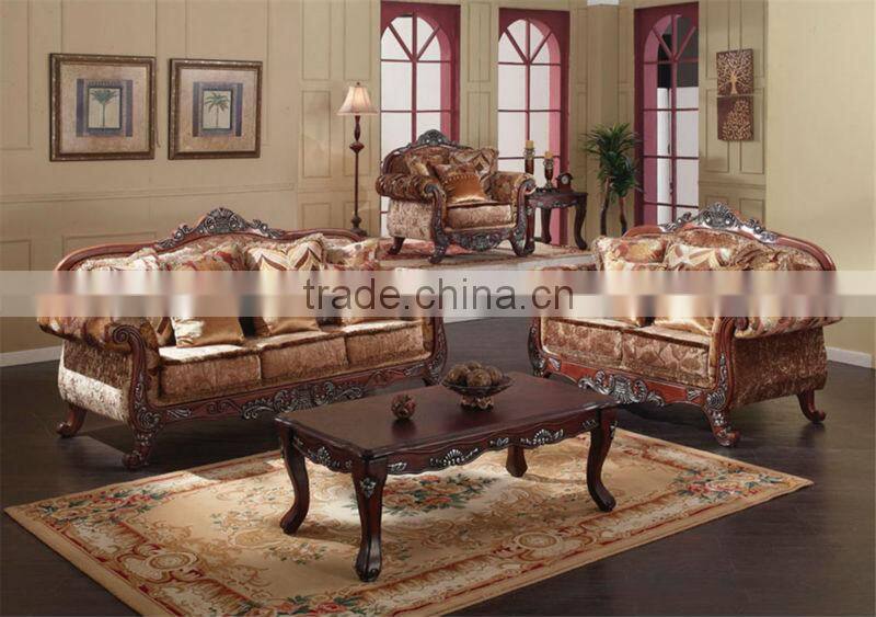 U-shaped sofa yellow leather sofa unfinished antiques furniture