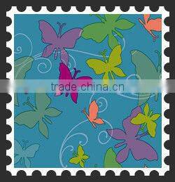 100% polyester butterfly print taffeta fabric