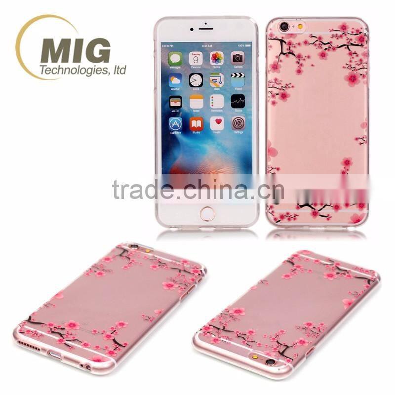 Fasion design Transparent TPU phone case , sample free mobile phone case for iphone 6/6S PLUS
