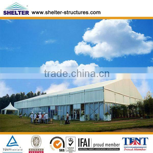 25m x 50m permanently installed glass wall marquee tents for sale