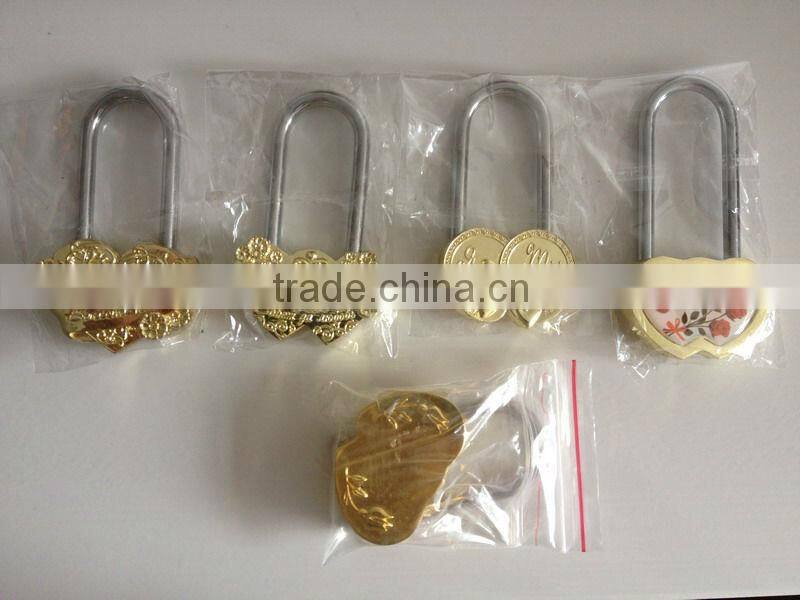 AJF 50MM Fashionable Newest Heart Love Padlock for Wedding or Valentine's Day gift