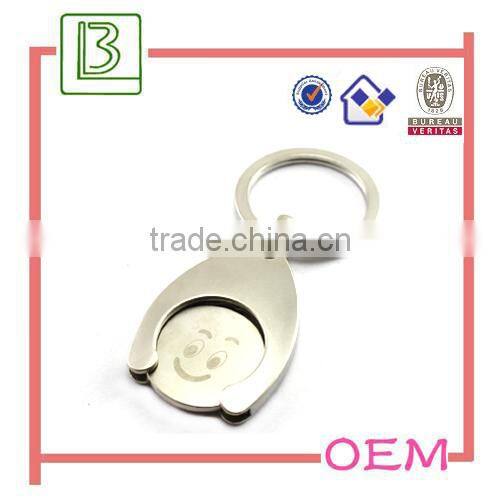 customized logo metal coin key chain