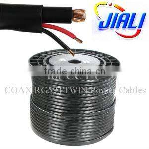 200m RG59 Coax+2 Core Power CCTV cable Black