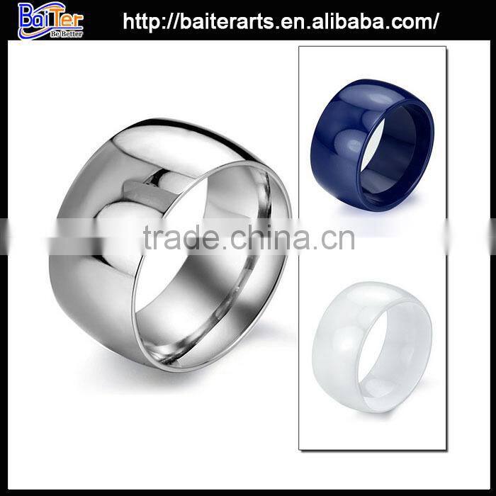 Elegant tianium stone men's skull ring ,stainless steel skull ring