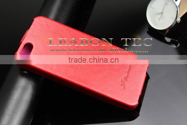 2014 hot selling flip leather case for iphone 5 5s cover, up down leather case, mobile phone case