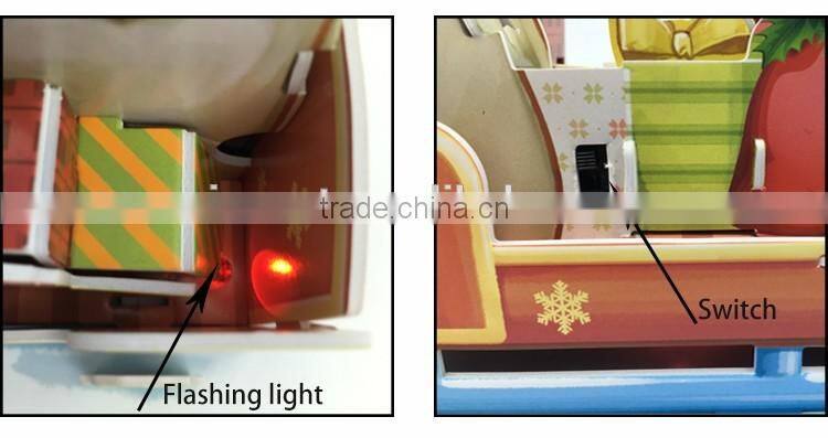 Customized wood/ paper LED Kit 3D Puzzle