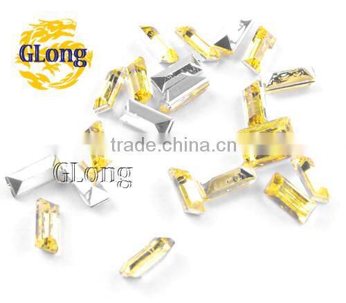 3*7mm Acrylic Point Back Rectangular Mix Color Bling Rhinestone&Crystal For Stylish Bags Garment Shoes #GY014-7P(Mix-s)