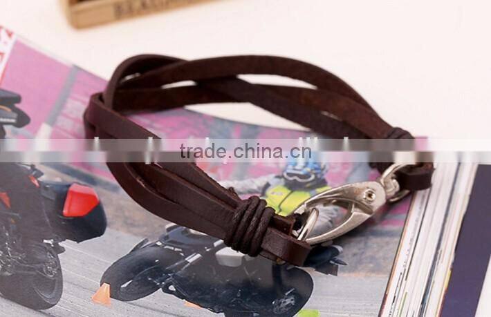 2016 Braided Leather Bracelet With Clasp Cheap Bangle Wholesale