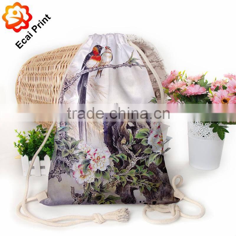 Fashion special custom printing drawstring backpack bag