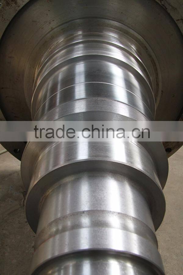Forged steel shaft head, roll shaft ,drive shaft with large diameter used in roll for paper machine