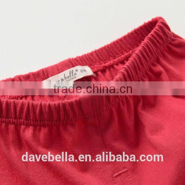 DB687 dave bella 2014 fall/winter printed long sleeve baby clothing sets for girl wholesale printed sets baby clothing sets