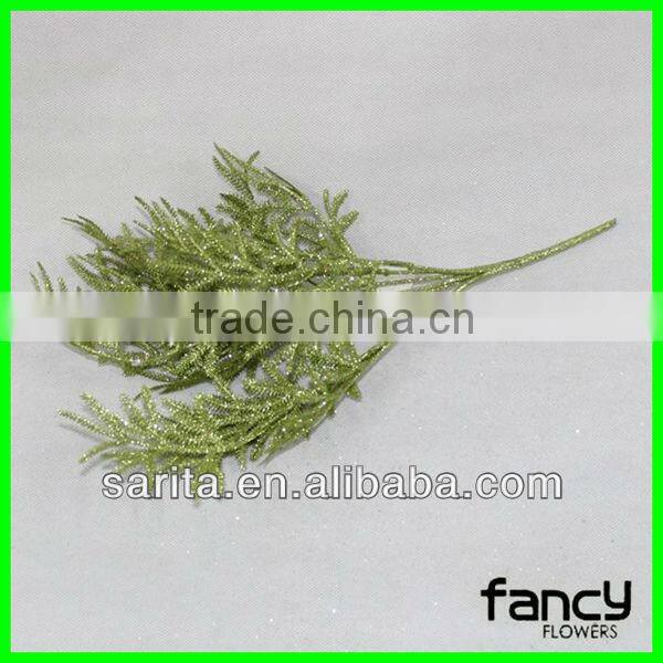 good material 7 branches green small artificial plants