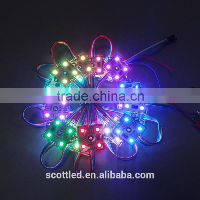 DC12V 4LEDs square shape RGB lpd6803 LED pixel module