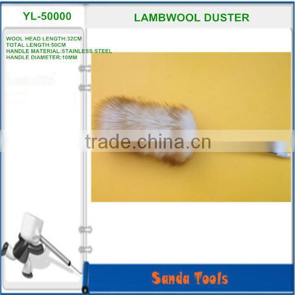 house cobweb cleaning lambwool duster with stainless steel handle