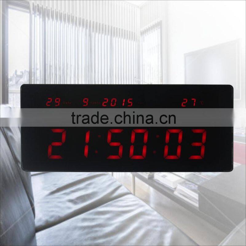 hot sale 1.8 inch led clock with Temperature and week display
