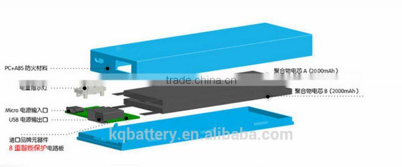 4000mah ultra thin power bank portable power bank charger 1200mah