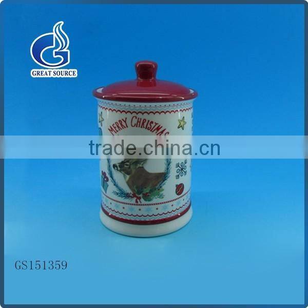 christmas kitchen decorative ceramic tea sugar and coffee canister