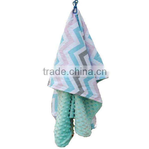 27 Colors Outdoor Used Chevron Pattern Warm Minky Cotton Car Seat Canopy