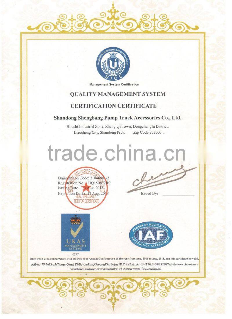 CE&ISO approved Galvanized 5 inch zoomlion 260 concrete pump piston